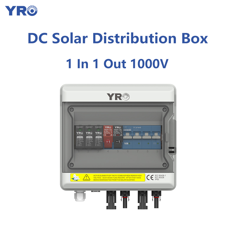 1 po sur 1 boîte de distribution solaire 1000V DC