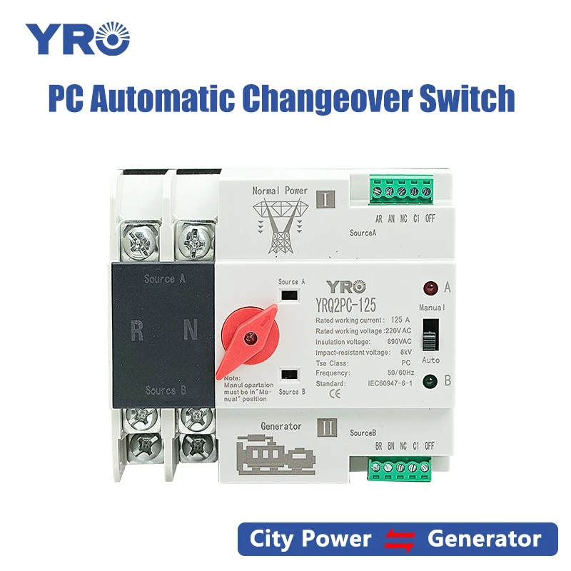 Type de générateur ATS PC 2P 125A 220V