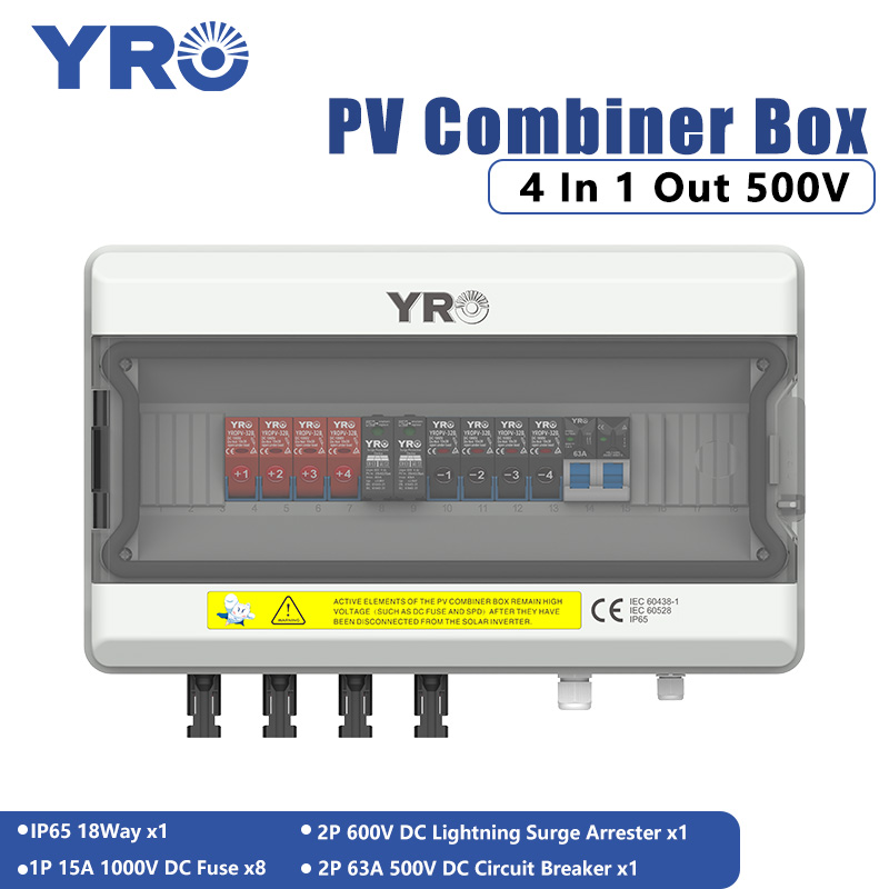 Boîte de distribution solaire 4 en 1 sortie 500 V CC