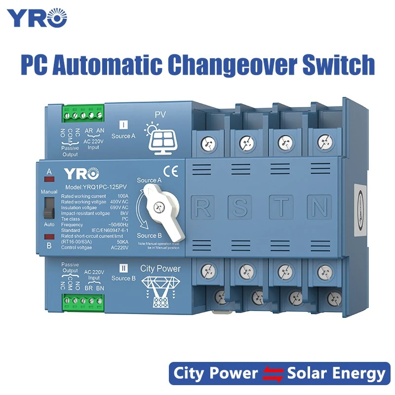 4p 125a 400v Type PV PC ATS