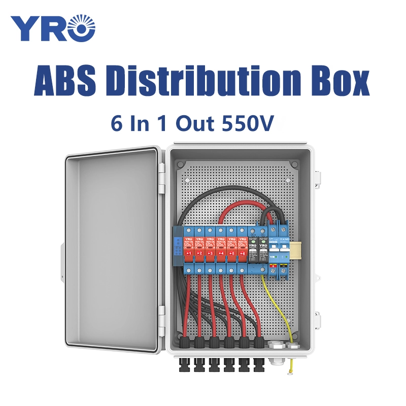 6 en 1 boîte de distribution ABS 550V DC ABS